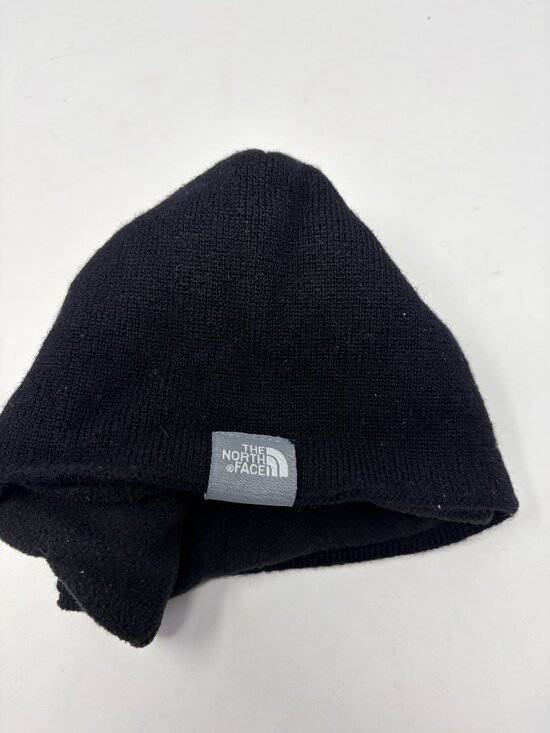 The North Face women\'s beanie hat black floral wool embroidered gorpcore snow